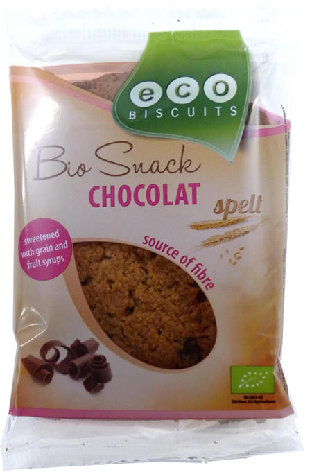 Eco-Bisc. Biscuit épeautre chocolat bio 40g